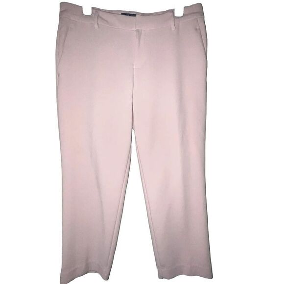 Old Navy Harper Pants‎ Wmn’s Sz 10 Pink Crop Wrinkle Free Mid-Rise Career Office - Picture 1 of 11